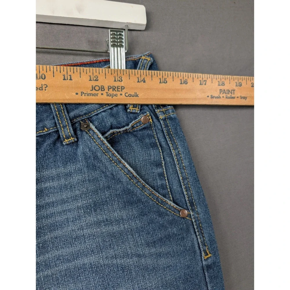 Levis Boys Blue Denim Carpenter Shorts Size 10 Husky W30 Utility Workwear